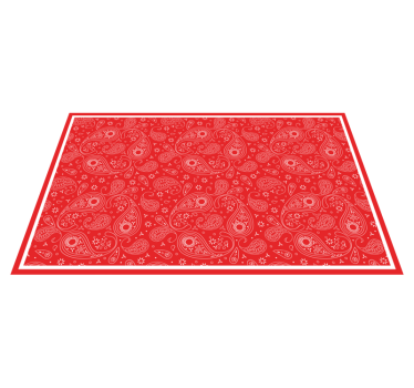 Rdeča preproga iz vzorca boho bandana - TenStickers