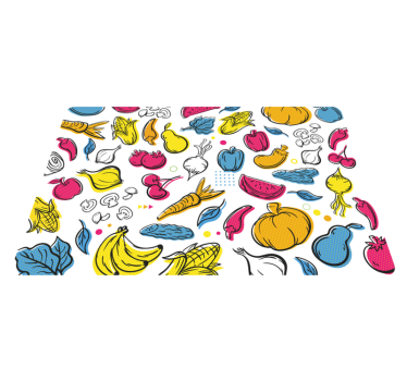 živahna ilustracija sadja Vinilna preproga za kuhinjo - TenStickers