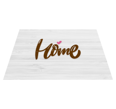 Lesena hiša z enim slišanim Vinilna preproga za vhod - TenStickers