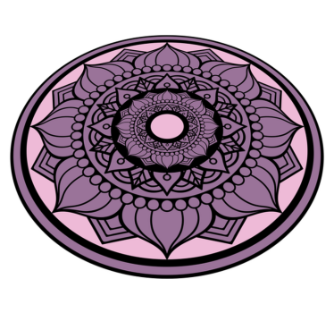 Sončna oblika roza tapeta mandala mat - TenStickers
