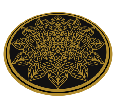 Zlata sončna oblika mandala mat - TenStickers