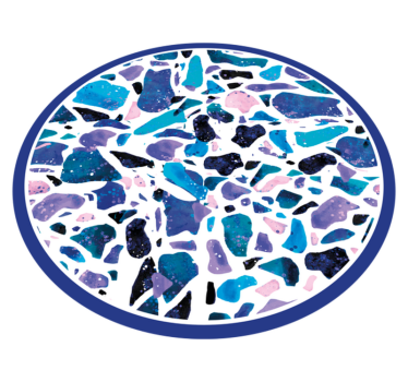 Barvit kamniti mozaik Marmorna vinilna preproga - TenStickers