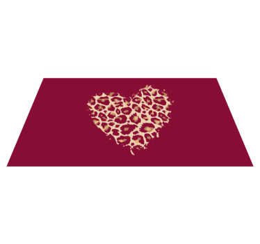 Motiv srca vinilni tepih s potiskom živali - TenStickers