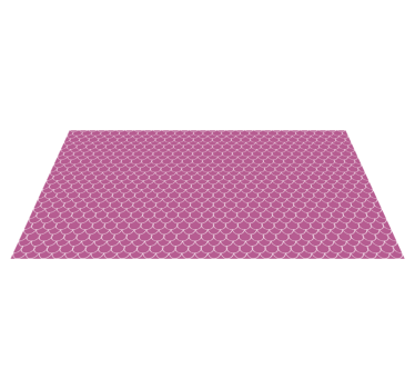 Pink scallop patterns vinilni tepih z živalmi - TenStickers