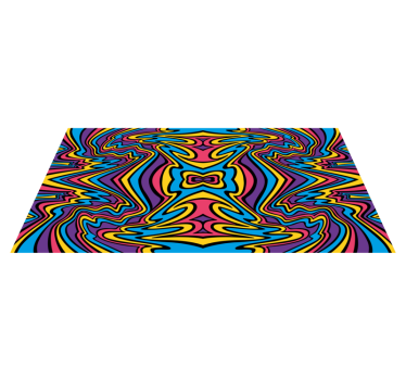 Psychedelic swirl pattern vinilne talne obloge - TenStickers
