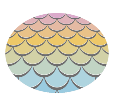 Pisane ribje luske vinilna preproga - TenStickers