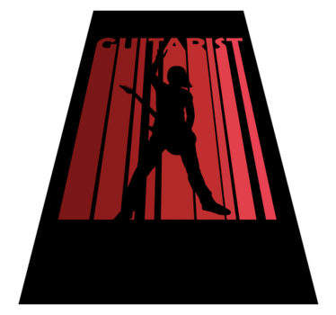 Silhueta kitarista Vinilne talne obloge z teksturo - TenStickers