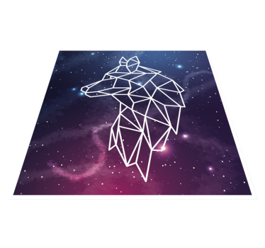 Geometric bear silhouette vinilni tepih z živalmi - TenStickers