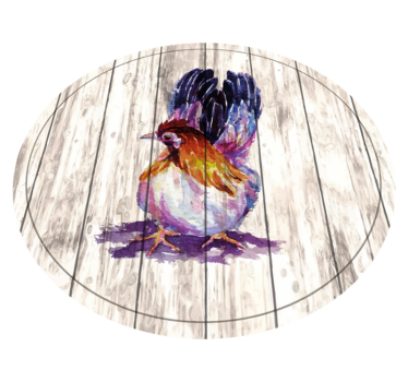 Charming colorful chicken vinilni tepih z živalskim motivom - TenStickers