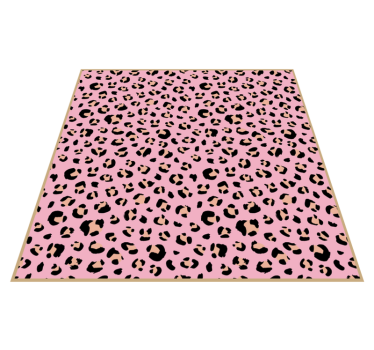 Chic pink leopard pattern vinilni tepih z vzorcem živali - TenStickers