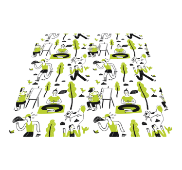 Igrive urbane scene Vinilne talne obloge z teksturo - TenStickers