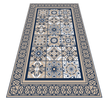 Brown vintage tiles vinilna talna obloga v imitaciji ploščic - TenStickers