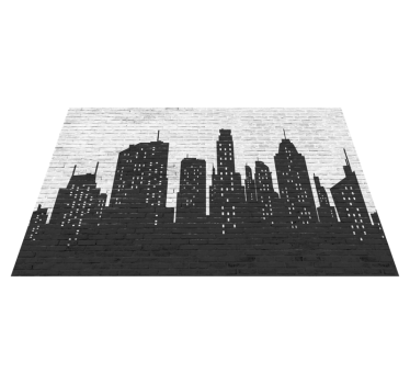 Brickwall skyline ploščice iz naravnega kamna - TenStickers