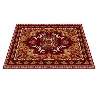 Floral geometric vintage design vinilna preproga - TenStickers
