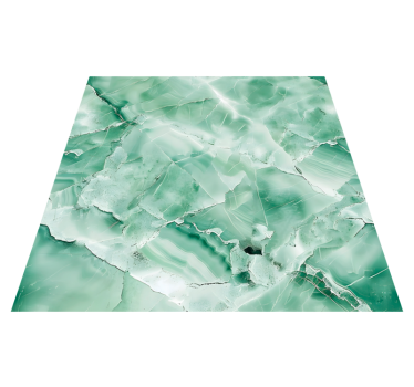 Zelena pastelna barva Marmorna vinilna preproga - TenStickers