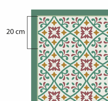 Eleganten cvetlični mozaik Vinilna preproga za kuhinjo - TenStickers