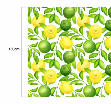 Citronska preproga iz limon in limete - TenStickers