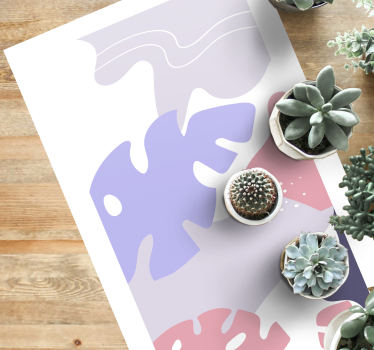 Abstraktna monstera Vinilne talne obloge z teksturo - TenStickers