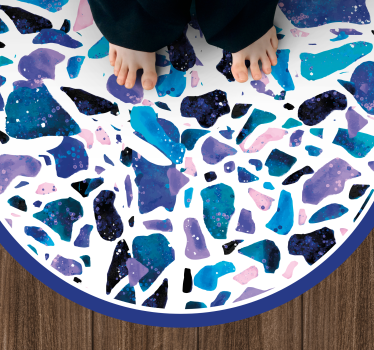 Barvit kamniti mozaik Marmorna vinilna preproga - TenStickers