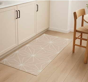 Beige stars pattern vinilna preproga za kuhinjo - TenStickers