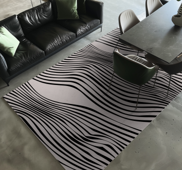 Black abstract lines neutral background vinilna preproga - TenStickers
