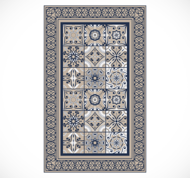 Brown vintage tiles vinilna talna obloga v imitaciji ploščic - TenStickers