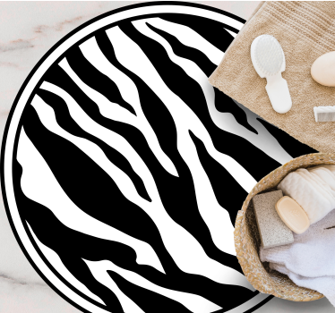 Chic zebra lines vinilni tepih z živalskim potiskom - TenStickers