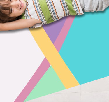 Colorful geometric lines vinilne talne obloge - TenStickers