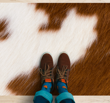 Cowhide illustration vinilni tepih s potiskom živali - TenStickers