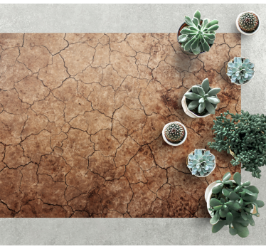 Cracked earth texture vinilna preproga s kamnitim vzorcem - TenStickers
