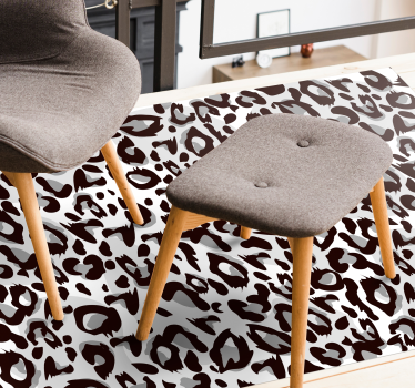 črna leopard živalska potiskan vinil preproga - TenStickers
