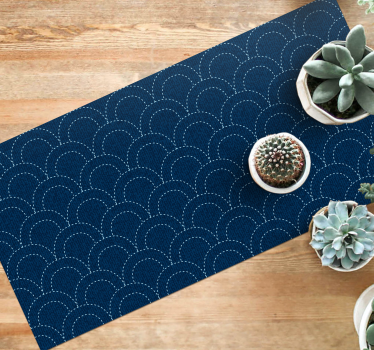 Denim slog modri loki tekstura vinil preproga - TenStickers