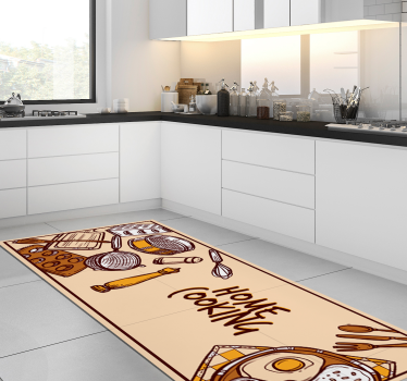 "Home cooking" vinilna preproga za kuhinjo - TenStickers