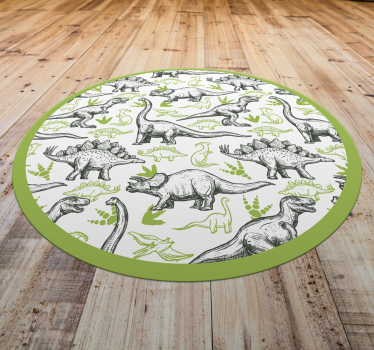 Dvobarvna podloga za dinozavre s tiskanimi živalmi - TenStickers