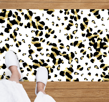 Eleganco leopardjega vzorca vinilni tepih s potiskom živali - TenStickers