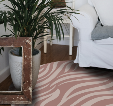 Elegantne zebraste črte vinilni tepih s potiskom živali - TenStickers
