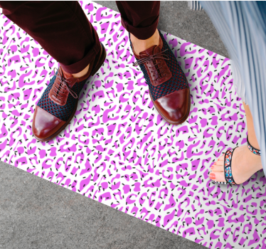 Fuchsia leopard pattern vinilni tepih s potiskom živali - TenStickers