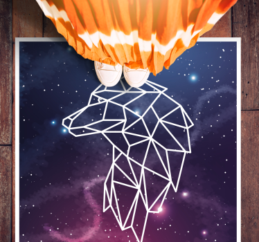Geometric bear silhouette vinilni tepih z živalmi - TenStickers