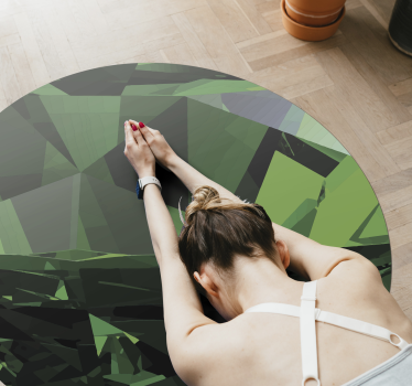 Geometrijske zelene fasete Vinilne talne obloge z teksturo - TenStickers