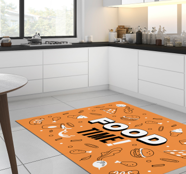 Ilustracija časa za hrano Vinilna preproga za kuhinjo - TenStickers