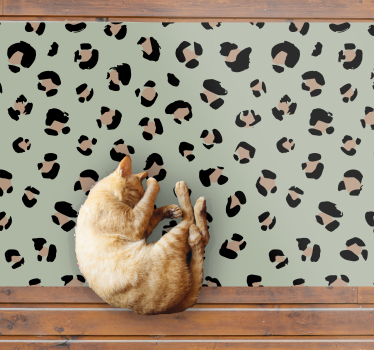 Leopard motif aesthetic vinilni tepih z živalskim vzorcem - TenStickers