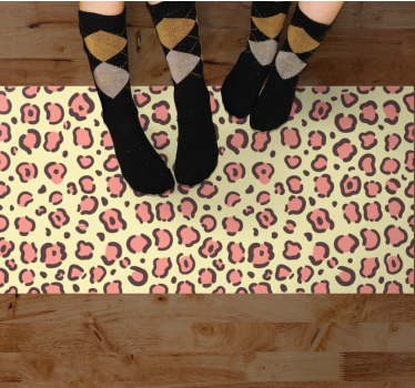 Leopard patterned accents vinilni tepih z živalskim potiskom - TenStickers
