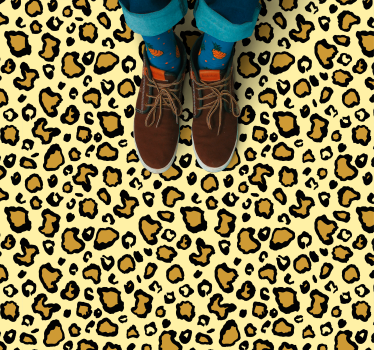 Leopard vzorec igriv vinilni tepih s potiskom živali - TenStickers