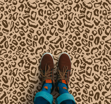 Brown leopard spot print vinilni tepih - TenStickers