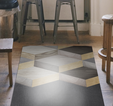 Lesena deska 3d luknja tekstura lesni efekt vinil tla - TenStickers