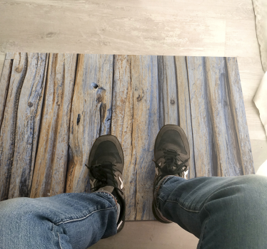 Leseni hlodi 3d tekstura lesni efekt vinil tla - TenStickers