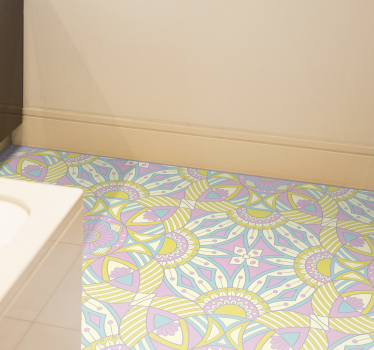 Mandala brezšivne pisane kuhinjske talne obloge - TenStickers