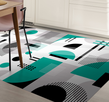 Moderna geometrijska oblika vinil preproga - TenStickers