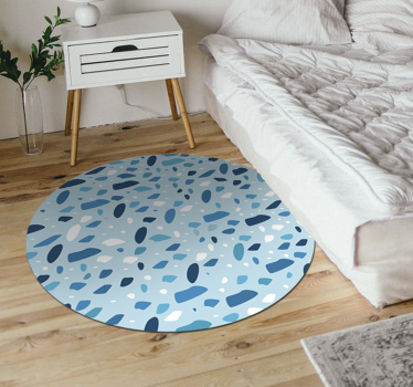 Modra teraco tekstura kamen vinil preproga - TenStickers