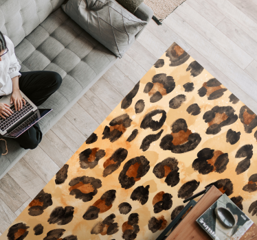 Motiv leopardjih peg vinilni tepih s potiskom živali - TenStickers